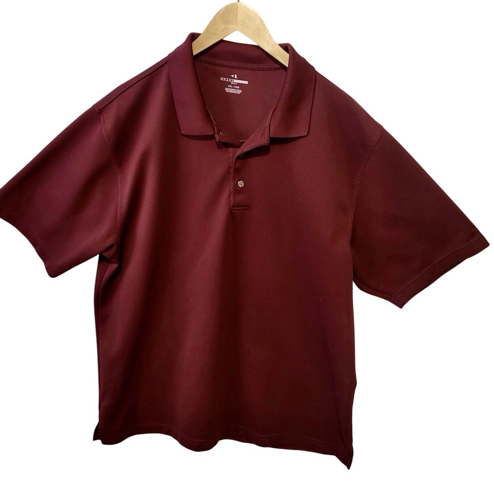 Grand Slam‎ Maroon Polo Shirt Men's Size XXL Logo On Sleeve